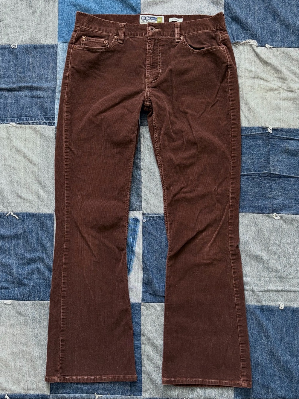 vintage y2k old navy low rise brown corduroy bootcut pants size 8